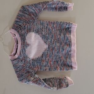 Girls Knitted Heart Sweater